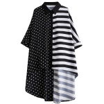 Suures suuruses vintage Stripe uus kleit naiste vabaaja avar suvine s&auml;rkkleit