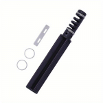 Nahast pitsivalmistaja Nahast k&auml;sit&ouml;&ouml;l&otilde;ikamine DIY p&ouml;&ouml;rlev nahast ribaga k&auml;sitsi l&otilde;ikur 3 teraga must