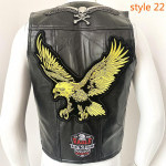 Euroopa Harley mootorrattavest Nahast vest s&otilde;idujakk Meeste nahast &otilde;lg Bio Green Magic tikandid m&auml;rgi disain XL