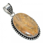 Natural Bumblebee Jasper Gemstone 925 Sterling Silver Pendant 2.36 p4w78