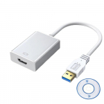 USB 3.0 to HDMI-&uuml;hilduv adapter arvutikomponentide jaoks Mitu monitori 1080P &Uuml;hildub operatsioonis&uuml;steemiga Windows XP/7/8/10/11 White CD drive(15CM)