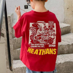 Suvine uus printimine poiste mood &uuml;mara kaelusega l&uuml;hikeste varrukatega T-s&auml;rk lahtised topid lasteriided 110 must