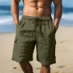 Meeste spordipuuvillane linane vabaaja l&uuml;hikesed p&uuml;ksid vabaaja pidžaama taskuga jooksmiseks l&uuml;hikesed p&uuml;ksid L