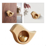 Poepidaja uksekell, puidust uksekell, armas tervitustuulekell, uksekell Deep Brown