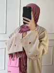 2024 Kevadine Tikand Muslimi Abaya Naiste Eid Kleit Maroko Ramadan Paelaga Abayad Kaftan Islam Kampsun Dubai Araabia Pikk R&uuml;&uuml; S khaki/punane