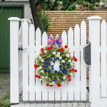 4. juuli Iseseisvusp&auml;eva p&auml;rg Patriootiline Multifunktsionaalne Punane Valge Sinine Kunstroos