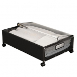 Kodu voodialune panipaik koos 360-kraadise p&ouml;&ouml;rlevate ratastega suurep&auml;rase vastupidava metallraamiga S must