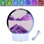 USB LED RGB liivamaastiku valgusti liikuv liivakunst 7 v&auml;rvi liivakellavalgustiga 3D liikuv liivakunst laualamp j&otilde;ulukink lilla