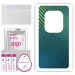 apgo Protective Skin Sticker for the back compatible with Tecno Phantom X2, Wrap Film, Foil, Vinyl - Pattern Carbon Chameleon CAKA1