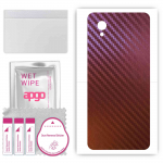 apgo skin sticker film foil vinyl for the BACK compatible with Alcatel 1, scratch-resistant, easy to install - Carbon Chameleon CAKA5