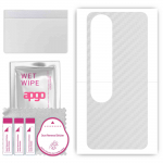 apgo Protective Skin Sticker for the back compatible with Oppo A58 5G, Wrap Film, Foil, Vinyl - Pattern Transparent Carbon