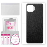 apgo Protective Skin Sticker for the back compatible with Motorola One 5G UW, Wrap Film, Foil, Vinyl - Pattern Black Honeycomb