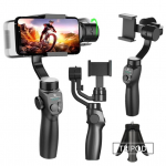 Uus F10 3-teljeline pihushoitav gimbali stabilisaator koos statiiviga nutitelefoni v&auml;rinavastase videosalvestuse jaoks Androidi iPhone'i hoidja Selfie Stick 282*125*54mm