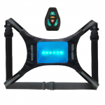 LED helkurvest USB taaslaetav kaugjuhtimispult suunatulede vest jalgratta hoiatusvest sinine