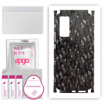 apgo Protective Skin Sticker for the back+sides compatible with Vivo X60t, Full Wrap Film, Foil, Vinyl - Pattern Carbon Black Pixel