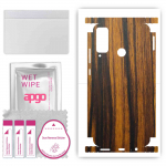 apgo Protective Skin Sticker for the back+sides compatible with Honor Play 4T, Full Wrap Film, Foil, Vinyl - Pattern Tigerwood