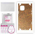 apgo Protective Skin Sticker for the back+sides compatible with Apple iPhone 12, Full Wrap Film, Foil, Vinyl - Pattern Rusty Copper