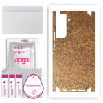 apgo Protective Skin Sticker for the back+sides compatible with Samsung Galaxy S22 Plus, Full Wrap Film, Foil, Vinyl - Pattern Rusty Copper