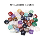 5 tk/pakk lihvitud auguga looduslikust kivist helmed, kandiline kristall-ahhaat-amet&uuml;st malahhiit t&uuml;rkiissinine kalliskivi lahtised helmed isetegemise ehete tarvikute jaoks 12x12mm 5Pcs/12x12mm