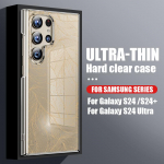 Samsung S24 Ultra S23 Plus S22 S21 S20 Fe A54 A34 A14 A52 A53 5g A13 4g lehetekstuur l&auml;ikiv k&otilde;va arvuti l&auml;bipaistev &otilde;huke p&otilde;rutuskindel telefoni &uuml;mbris. Samsung S24 must