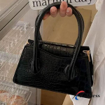 Lulu Mini kandekott Igap&auml;evakott Nahast Ruudukujuline kott (3 v&auml;rvi) 20x11x8cm must