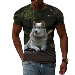 Suvemood Animal Dog Graafilised T-s&auml;rgid meestele Casual 3D Print Tee Hip Hop Harajuku isikup&auml;ra &Uuml;markaelus l&uuml;hikeste varrukatega top S