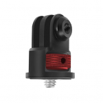 Kaamera statiivi kinnituse teisendusadapter Lihtne paigaldamine 360-kraadine reguleerimine libisemisvastase k&auml;epidemega tegevuskaamera stabilisaatori kronstein punane must v&auml;rv