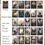 50 tk/komplekt Vintage fantaasia taustaga palee lillede haljastus Dekoratiivne ajakirja materjal, mittekleepuv, isetegemise r&auml;mpspaber, scrapbooking tarvikud Dream crystal