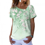 HNXC Naistemood vabaaja suve &uuml;hev&auml;rvilise tr&uuml;kiga l&uuml;hikeste varrukatega pluusid ja s&auml;rgid S roheline