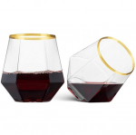 32 pakendiga teemantpurunematu varreta plastikust veiniklaasid, 12 OZ &scaron;ampanjaklaasid, purunemiskindlad l&auml;bipaistvad joogiklaasid peole, koju, baarid, pulmadeks