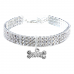 Pet Dog Bling Rhinestone kaelarihm Uhke kaelakee kutsikate kaelarihmadele S sinine