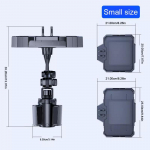 SEAMETAL autotassihoidja alus, reguleeritav telefonikinnitus, 360&deg; p&ouml;&ouml;rlev toidulaud, auto pikendatav taldrik Small