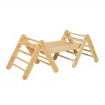 Meowbaby&reg; Climbing triangle for children with slide and climbing frame, two ladders + one climbing wall valge
