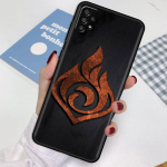 &Uuml;mbris Samsung Galaxy A52 A12 A32 A51 A21s A71 A13 A53 A22 A31 A72 A03 A02s A41 Black Phone Shell Genshin Impact jaoks Samsung A52 4G(5G)