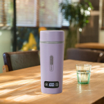 Portable Electric Kettle Personal Water Boiler for Auto Car Camping Trip white valge