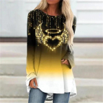 XS-7XL Naiste s&uuml;gis- ja talveriided vabaaja pikkade varrukatega topid Naiste 3D-prindiga s&auml;rgid lahtised tuunika T-s&auml;rgid pullover-pluusid 8XL