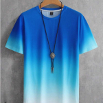 Uus suvine meeste moe T-s&auml;rk Creative Color Gradient tr&uuml;kitud meeste T-s&auml;rk Top 8XL