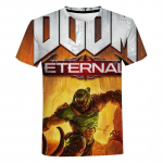 Doom Game 3D Prinditud l&uuml;hikeste varrukatega T-s&auml;rk meestele Suvine vabaaja T-s&auml;rk Moodne Harajuku t&auml;nava &uuml;markaelusega topid XXS