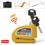 Mootorratta alarmi lukk Jalgratta luku turvalisus Vargusevastane ketaspiduri lukustuse heli 110 dB hoiatus, turvameeldetuletus k&ouml;is A