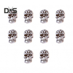 10 tk Halloweeni pealuu rist 3D metallist k&uuml;&uuml;nekunsti v&otilde;lusid gooti punk stiilis k&uuml;&uuml;nte kaunistustarvikud isetegemise manik&uuml;&uuml;ri jaoks C