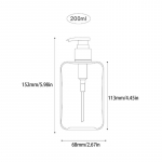 L&auml;bipaistev ruudukujuline seebi dosaator, pumbaga kreemipudel Vannitoa vedeliku vedelseebi jaotur, korduvt&auml;idetav Emp