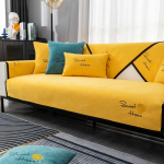 P&otilde;hjamaade luksuslik diivanikate, padi, tikand, nelja hooaja diivan, tugitool, seljatoe r&auml;tik, libisemiskindel diivanikate, 3-kohaline diivanikate 70x150cm 1pcs kollane