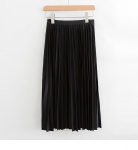 Naiste seemisnahast plisseeritud seelikud Klassikaline vabaaja paks seelik T&auml;navar&otilde;ivad Naiste alumine kevad-s&uuml;gis One Size must