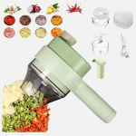 4 In 1 Portable Handheld Electric Vegetable Cutter Set, Wireless Food Processor for Garlic Pepper Vegetable Chopper 1pcs