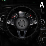 Rooliratta kate Kaasaskantav libisemisvastane moodne samet ilma rattata V&auml;ike pl&uuml;&uuml;s auto juurdep&auml;&auml;s W0V2 Black-1pcs