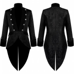 Meeste steampunk tuulejope Vintage printsi smokingu mantel Keskaegne renessanssjope Victoria ajastu Edwardi ajastu rolliriided XXXL