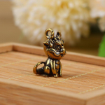 1 tk Vintage messingist Hiina metsalise sodiaagist draakoni kujukesed auto v&otilde;tmehoidja ripatsid messingist loomade v&otilde;tmehoidja rippuvad ehted v&otilde;tmehoidjad