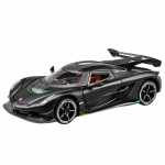 1/24 Koenigsegg Jesko Attack Sulamist Sportauto Mudel Valatud Metallist V&otilde;idus&otilde;iduauto Mudel Simulatsioon Heli ja Valgus Laste M&auml;nguasi Kingitus must