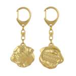 American Bulldog, Old Country Bulldog - Gilded key ring with dog, handbag decoration, luxury accessory by Art-Dog brand