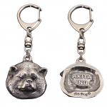 Akita, Akita Inu - Silver-plated key ring with a dog in a gift box, handbag decoration, backpack pendant by Art-Dog brand h&otilde;be
